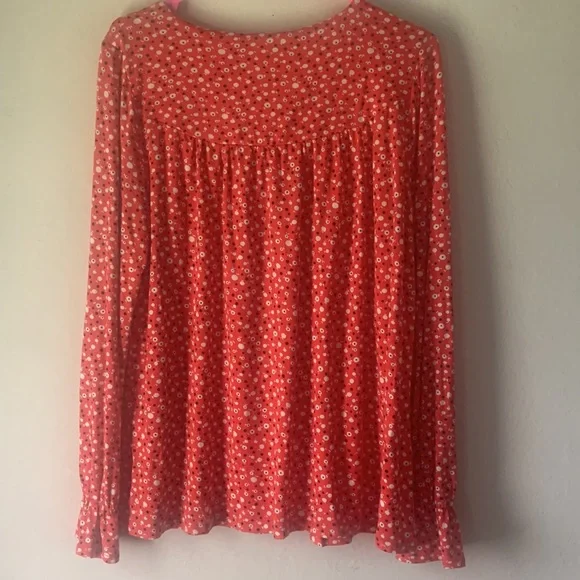Boden Red Flare Cuff Jersey Top size 10 - Picture 5 of 8